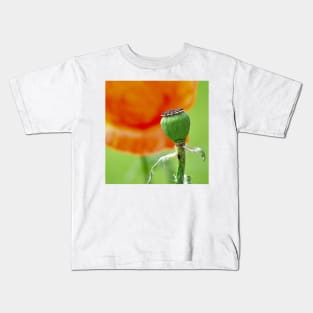 Poppy Seed Pod No Petals Kids T-Shirt